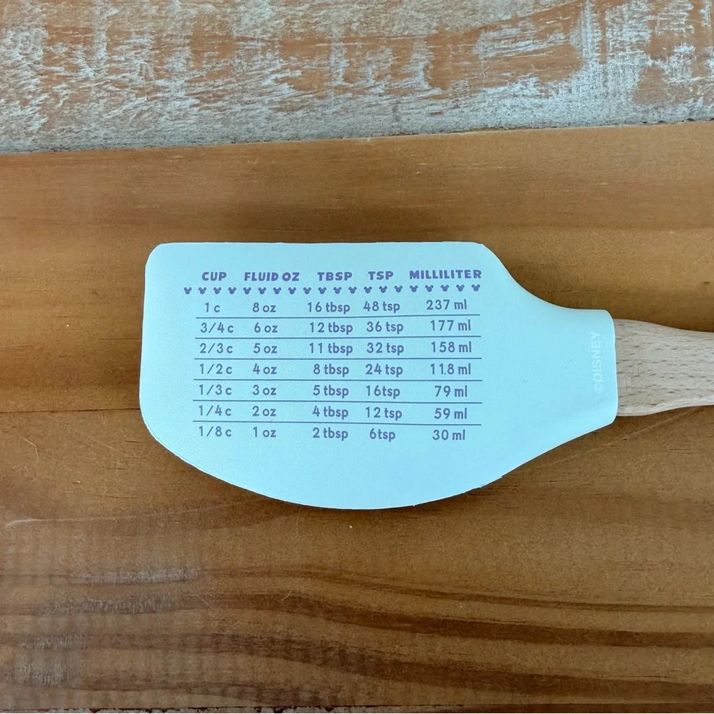 New! NWT Disney Tiana Spatula Princess And The Frog Measurement Conversion Chart